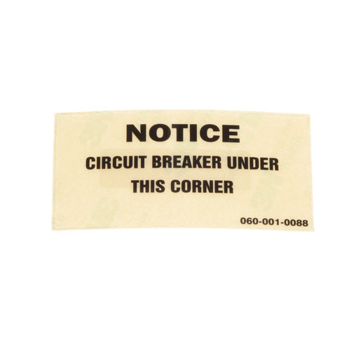 Label, Notice Circuit Breaker
