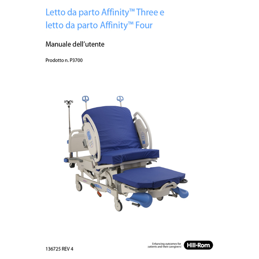 User Manual, Affinity 3 & 4, Italian