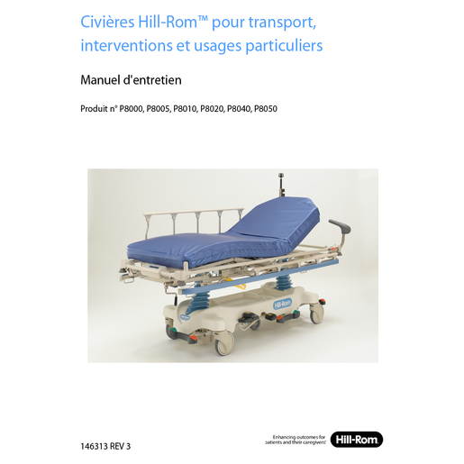Service Manual, Stretcher, French