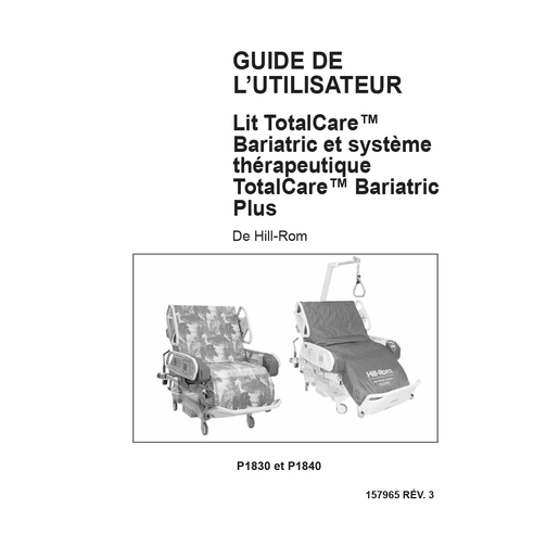 User Manual, TotalCare Bari, French Canadian