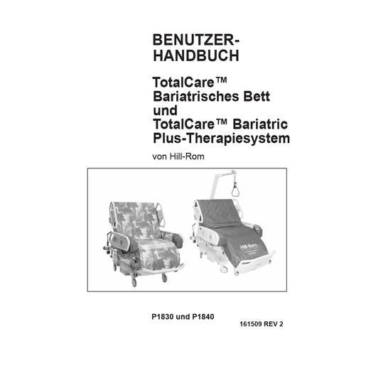 User Manual, TotalCare Bariatric User Manual, German