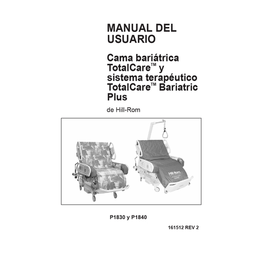 User Manual, TotalCare Bariatric User Manual, Spanish Intl