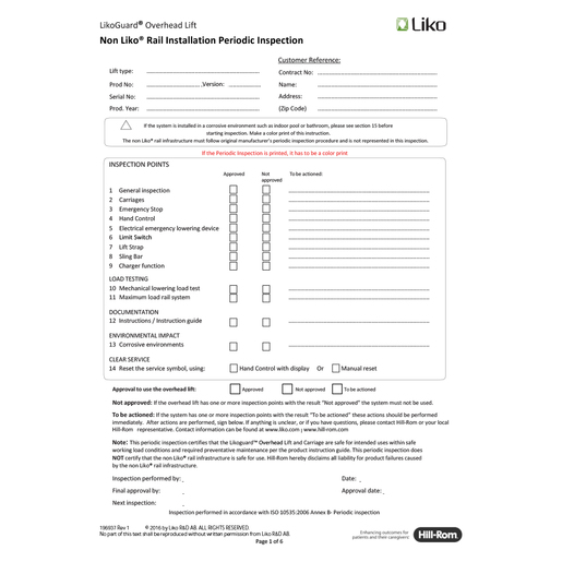 DS, Likorall Periodic Insp Form