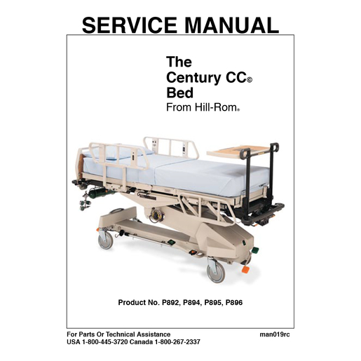 Service Manual, Century CC Bed